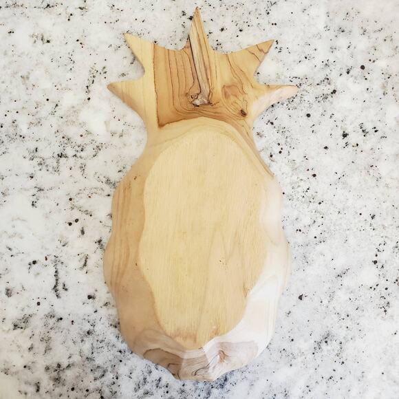 Wooden Carved Pineapple Dish Tray Bowl - Picture 2 of 6